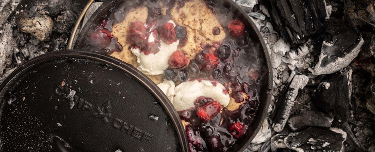 dutch oven with dessert inside