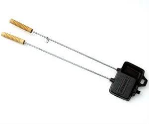 Cook a pair of hot dogs to perfection on your next camping trip with the Single Square Cooking Iron from Camp Chef.