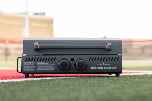Caterchef Gridiron Gameday grill on a sports field
