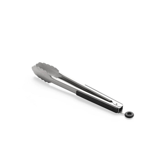 Metal tongs on a white background