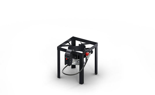 Portable gas stove on a white background